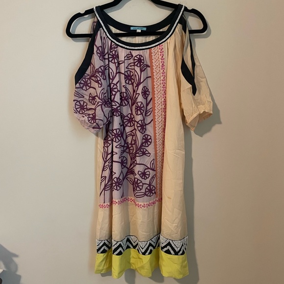 Anthropologie Cold Shoulder Swing Dress - Picture 2 of 7